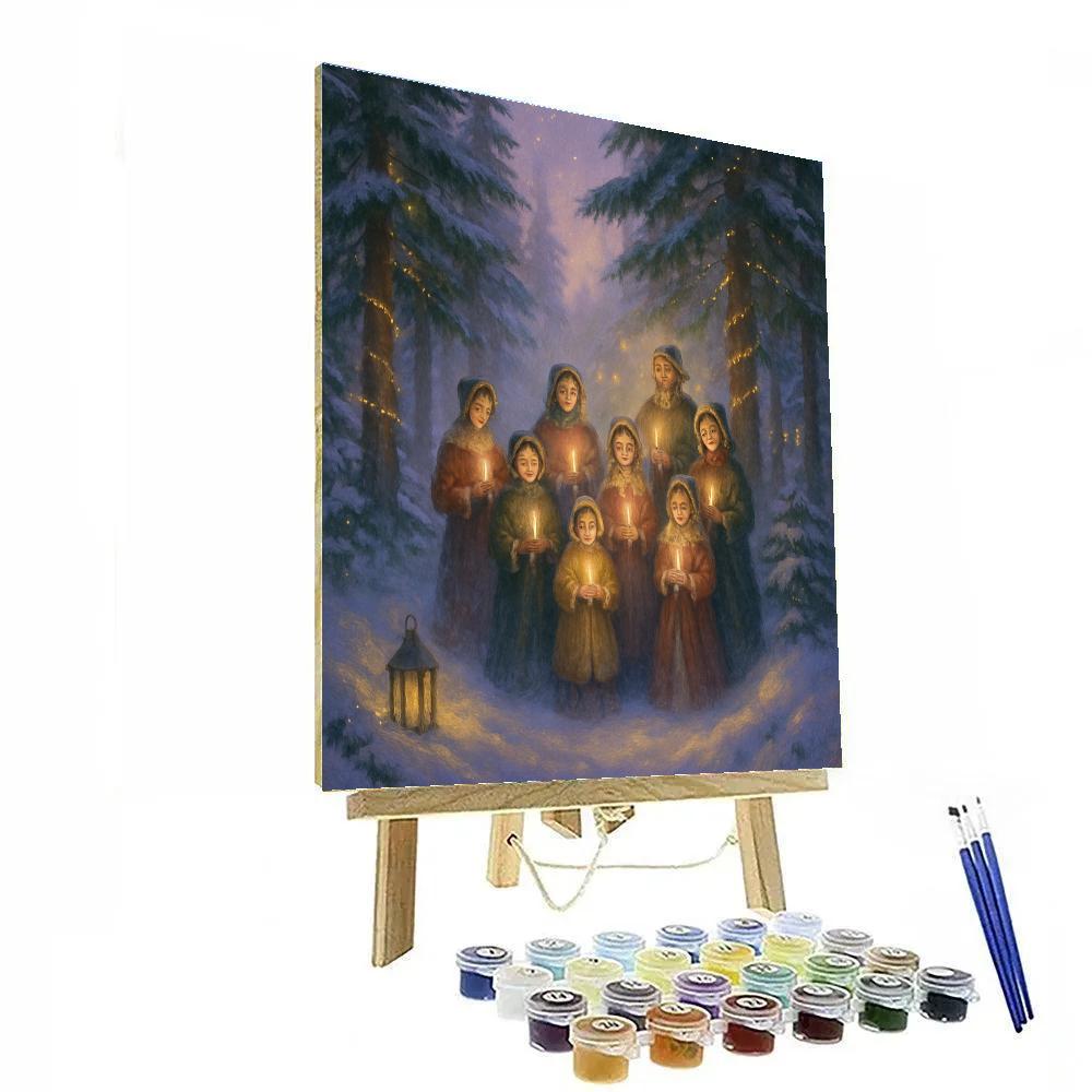 Candlelight Choir In The Pines Paint by numbers kits