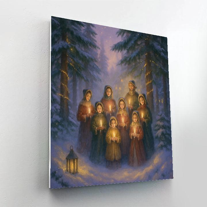 Candlelight Choir In The Pines Paint by numbers kits