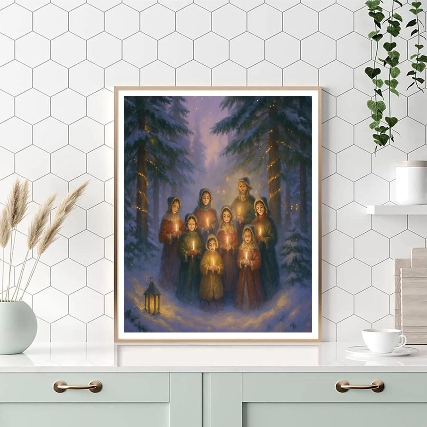 Candlelight Choir In The Pines Paint by numbers kits