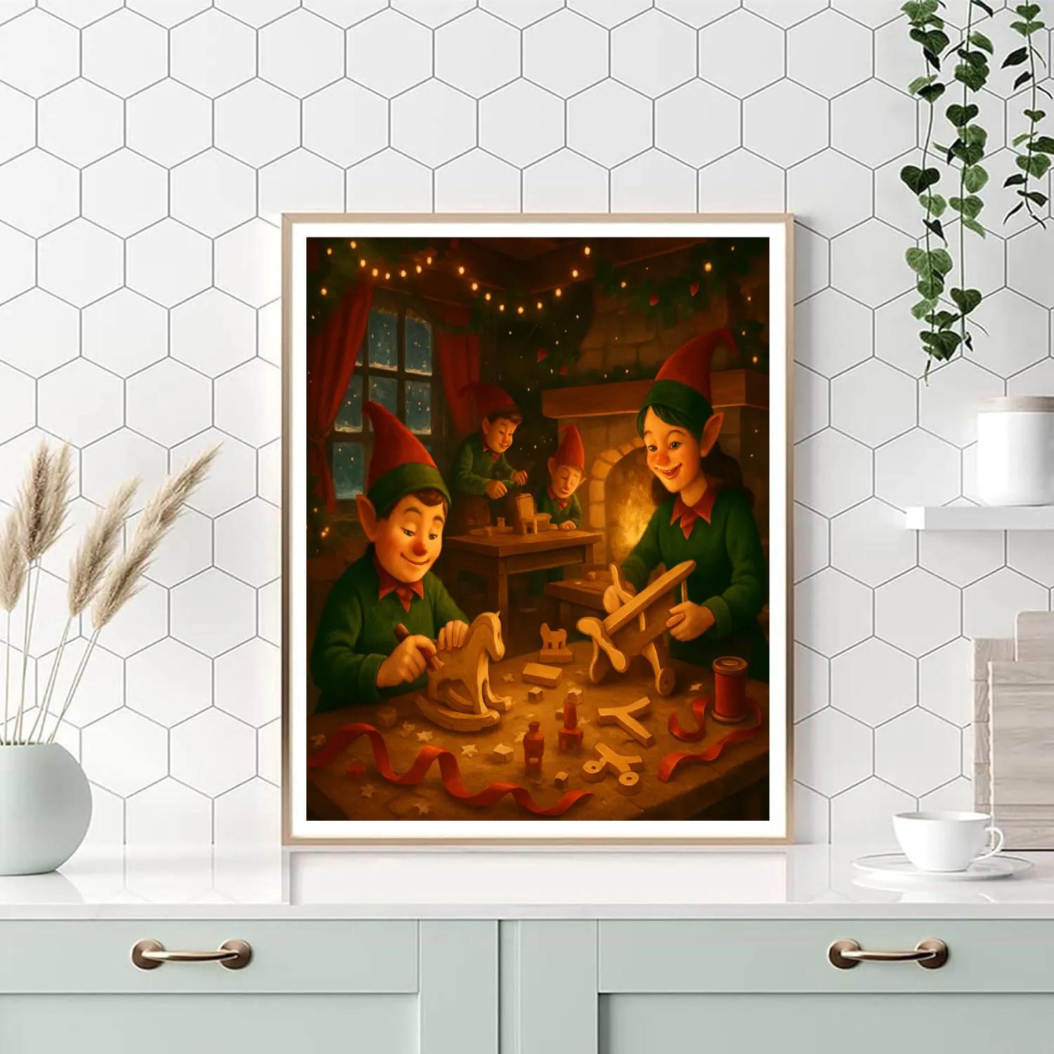 Toy Workshop Hearth Glow paint by number