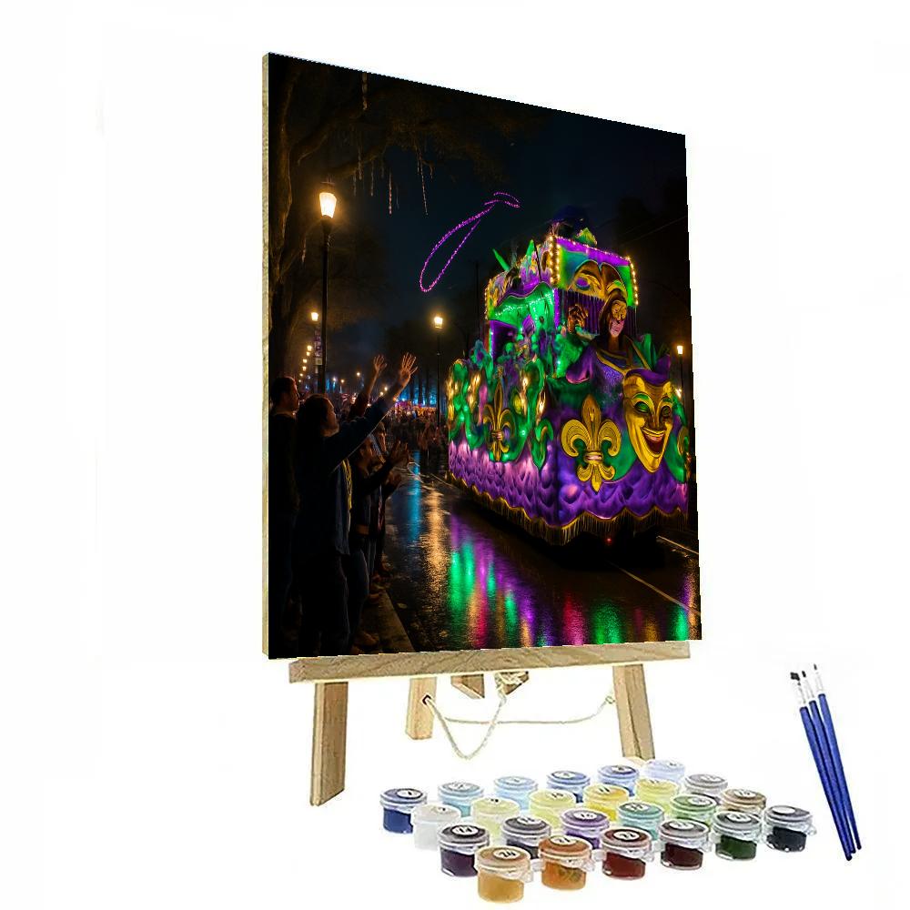 Mardi Gras Night Parade In New Orleans Painting by numbers kit