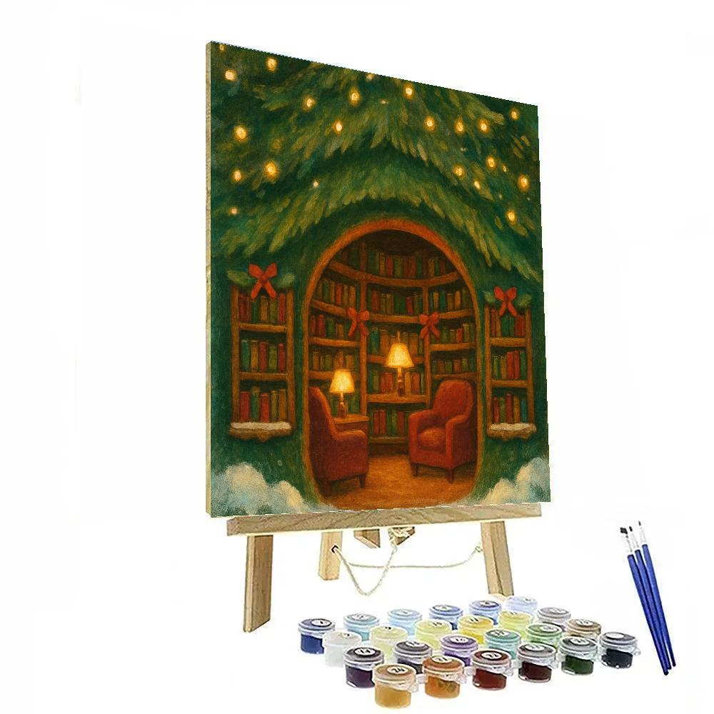 Evergreen Library Reading Nook paint by number