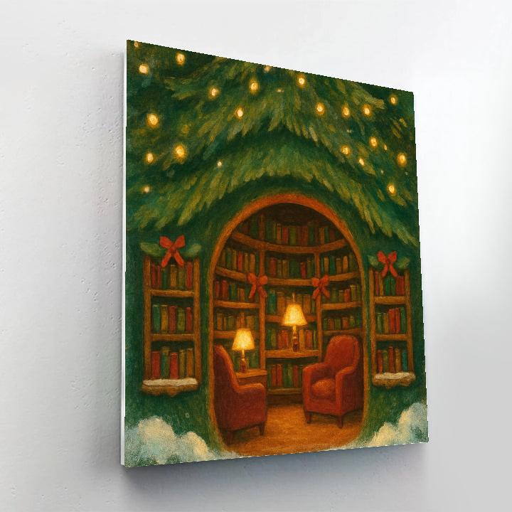 Evergreen Library Reading Nook paint by number
