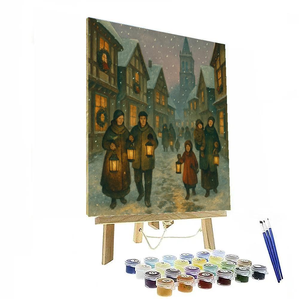 Lantern Parade Through Old Town painting number kit