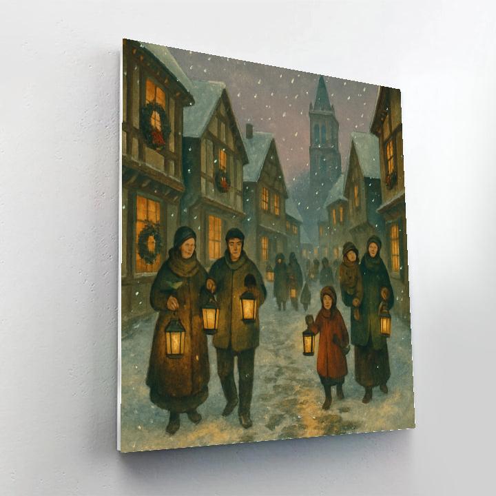 Lantern Parade Through Old Town painting number kit