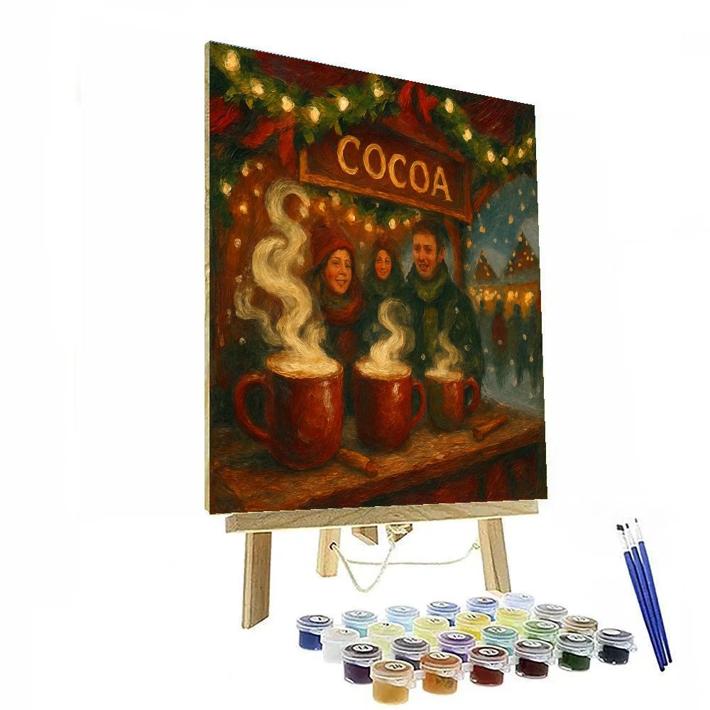 Winter Market Cocoa Corner Paint by numbers kits