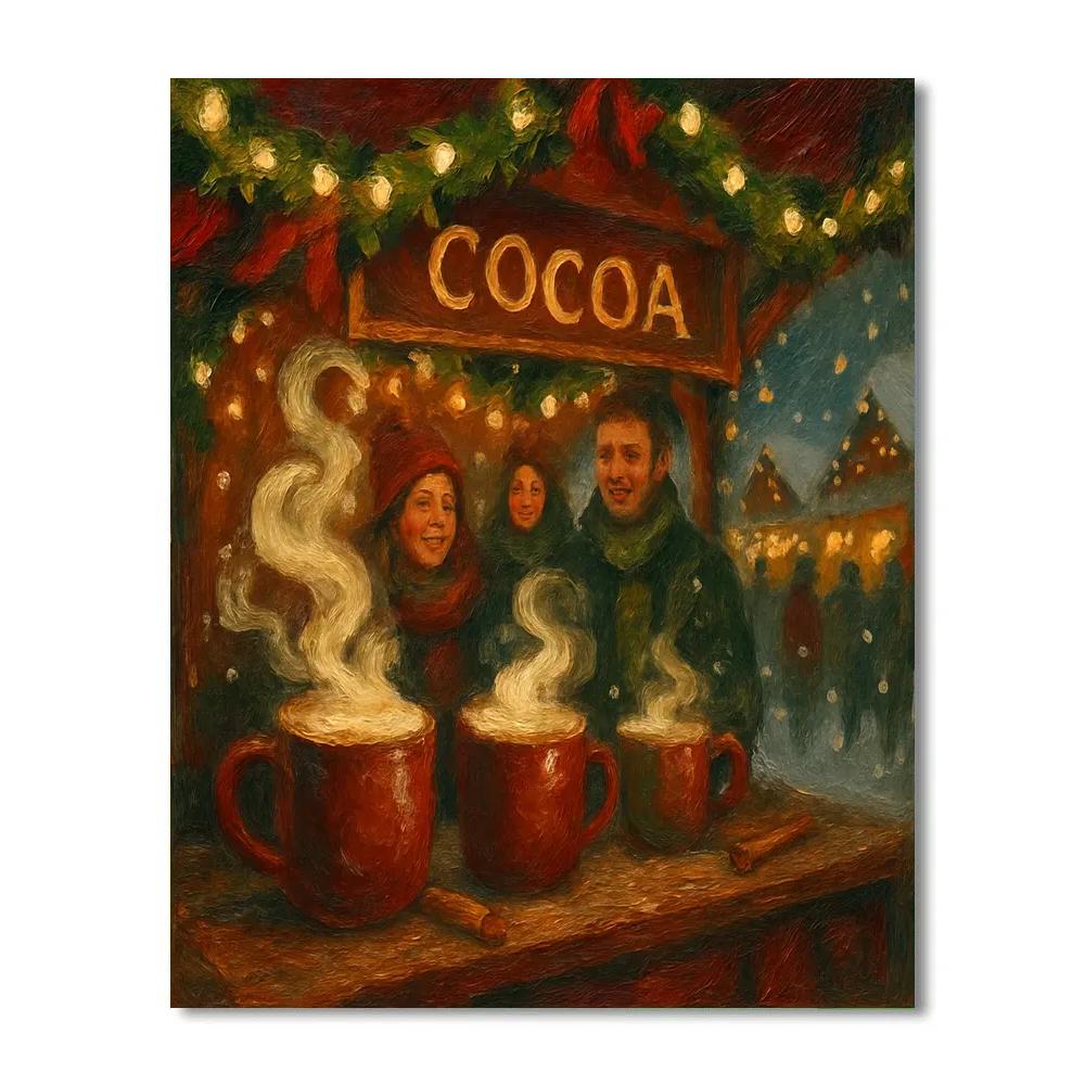 Winter Market Cocoa Corner Paint by numbers kits