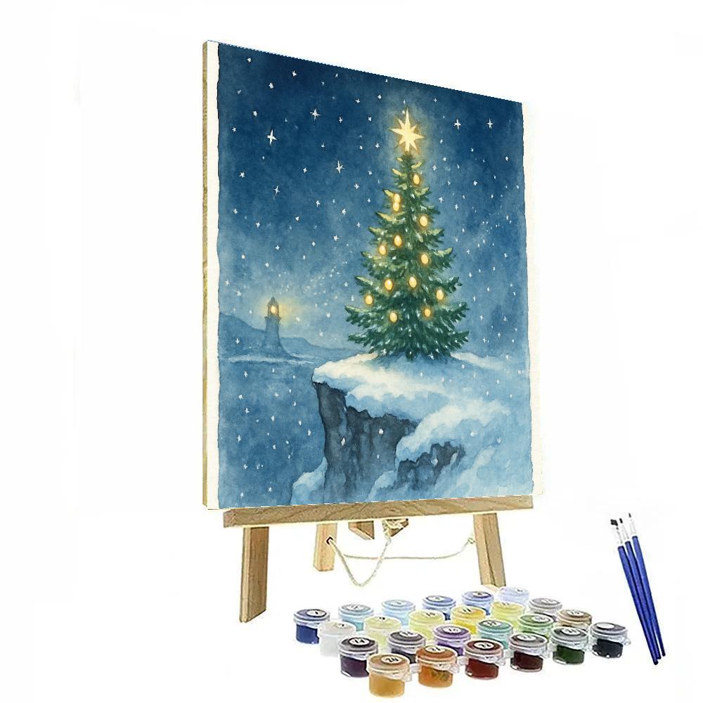 Star Tree On The Clifftop painting number kit