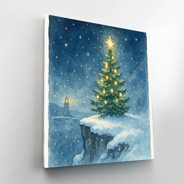 Star Tree On The Clifftop painting number kit