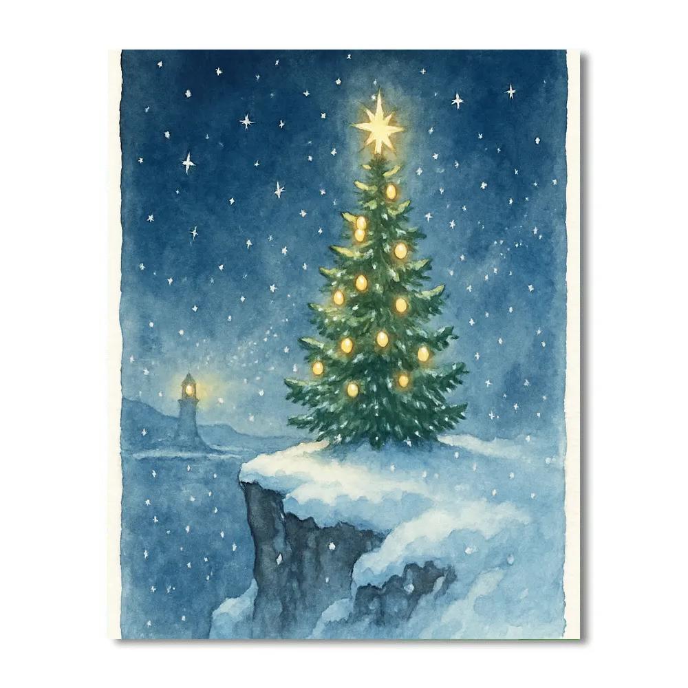 Star Tree On The Clifftop painting number kit