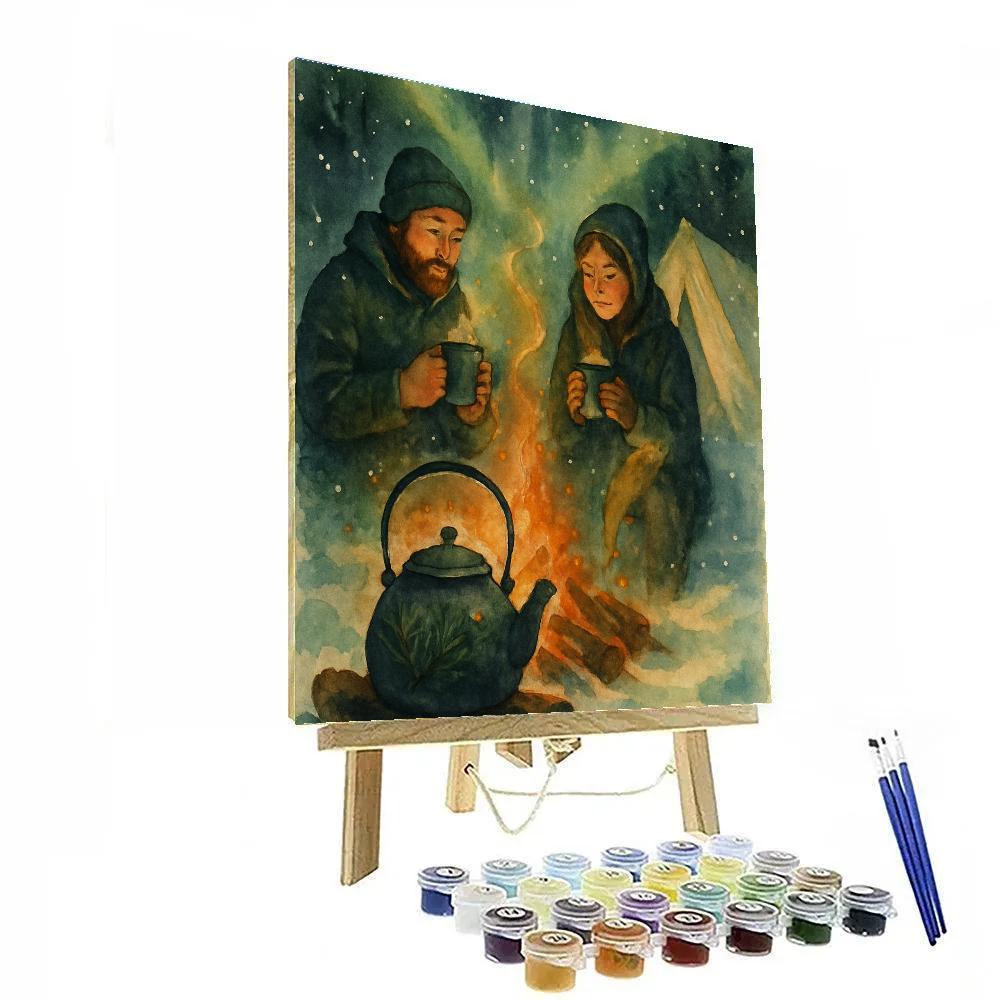 Midnight Pine Needle Tea paint by number