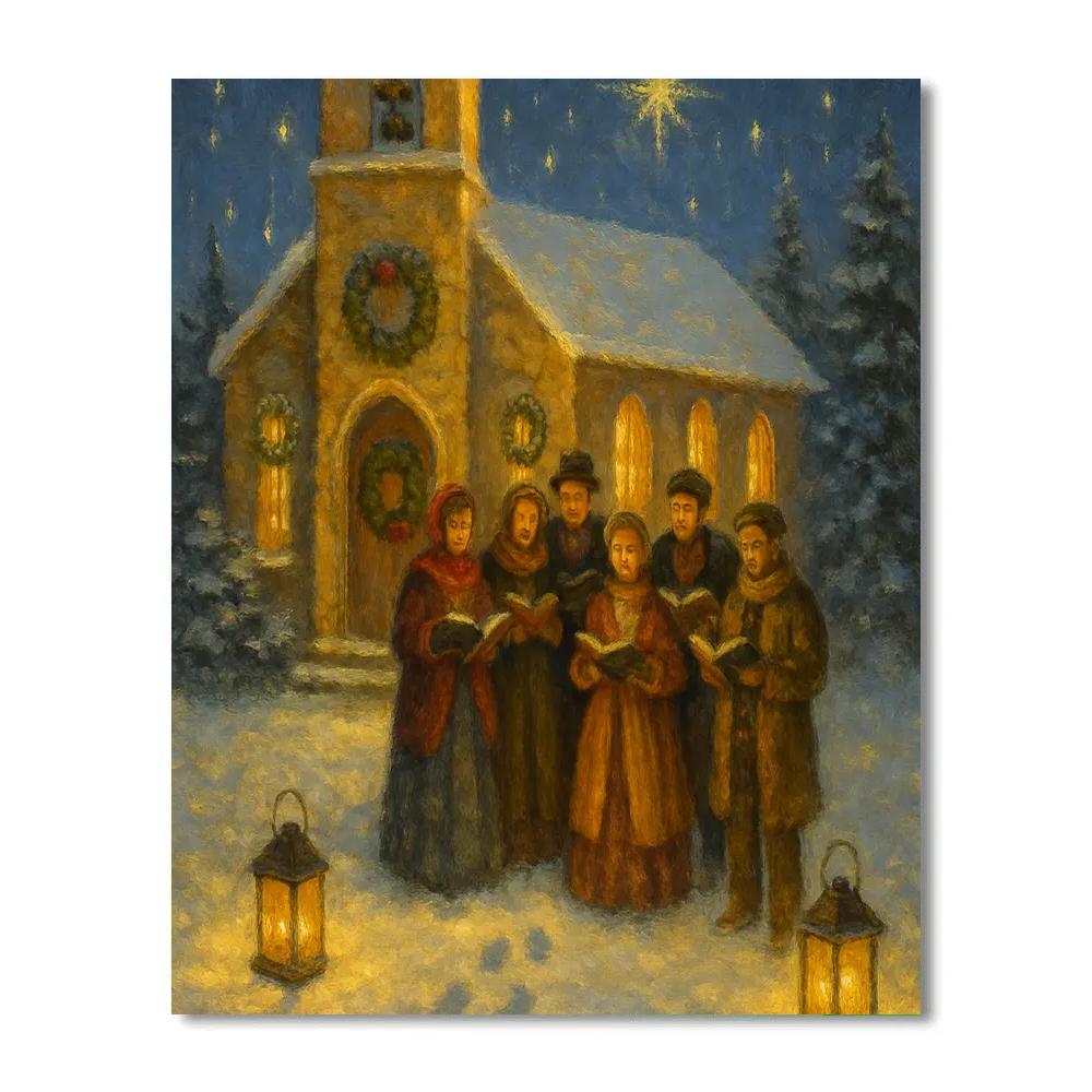 Churchyard Carol And Starlight paint by numbers