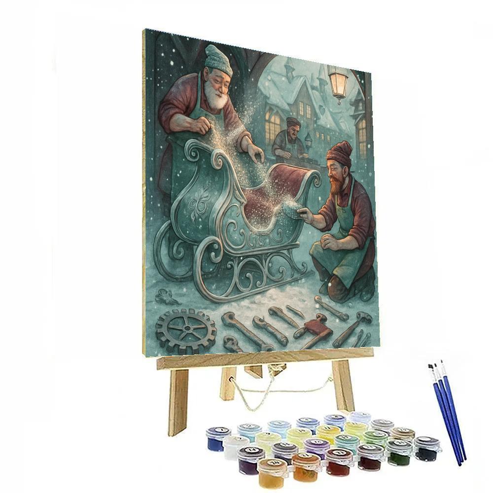 Stardust Sleigh Makers Alley DIY paint by numbers