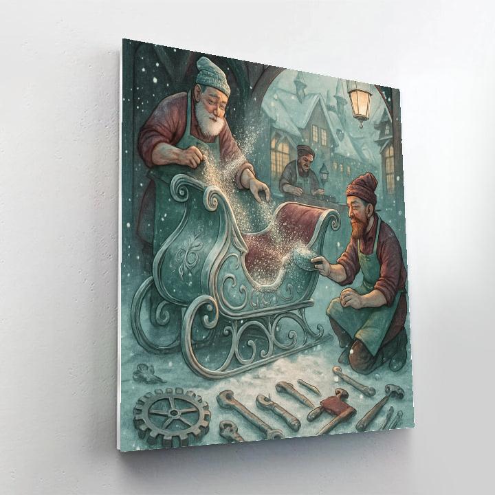 Stardust Sleigh Makers Alley DIY paint by numbers