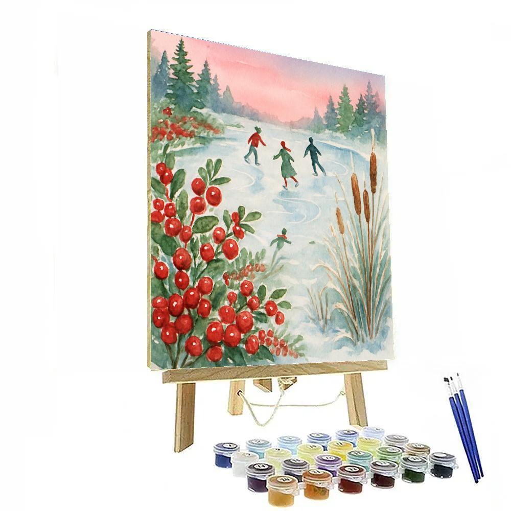 Cranberry Marsh Skaters Numbered painting kits