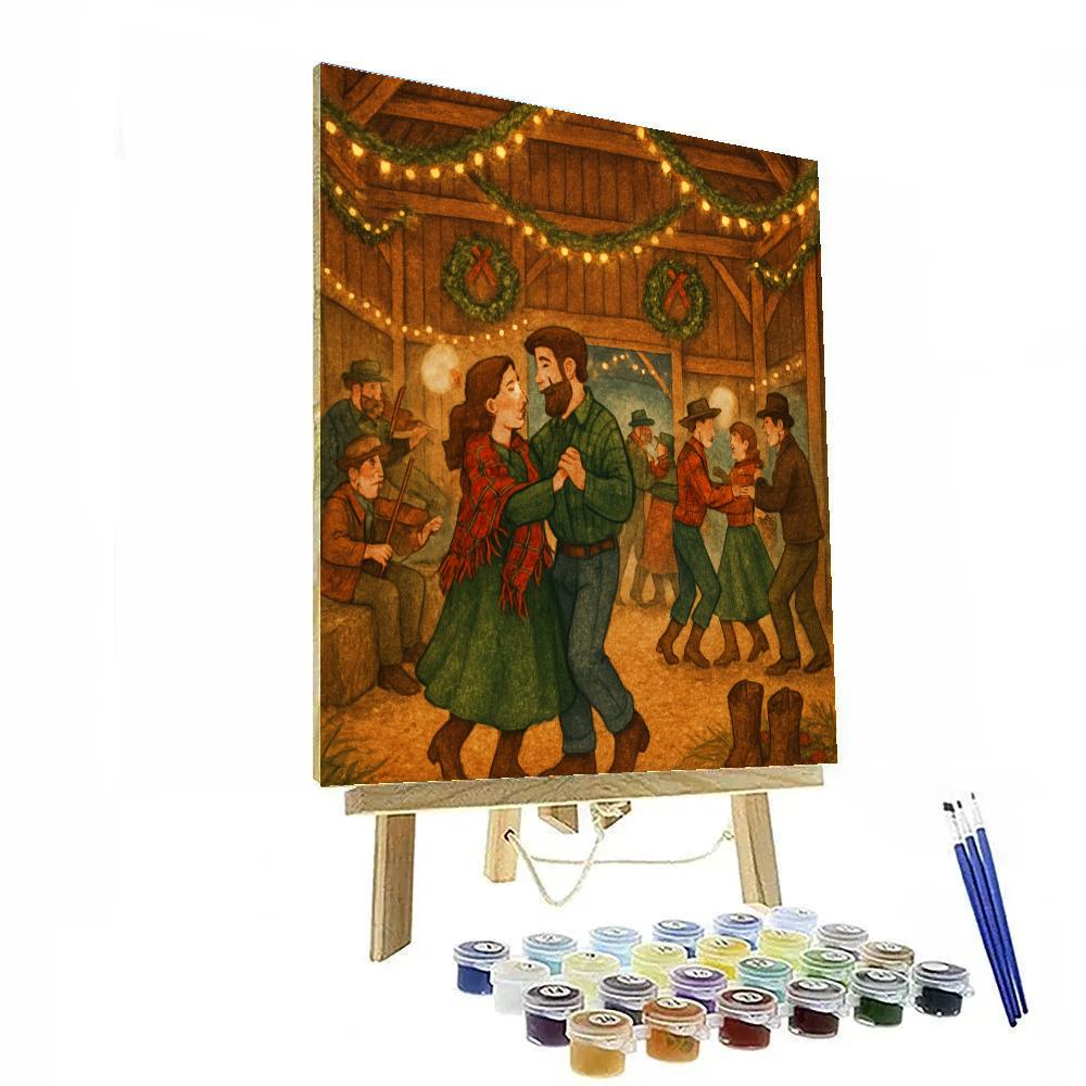 Star Garland Over The Barn Dance Paint by numbers kits