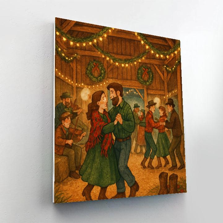 Star Garland Over The Barn Dance Paint by numbers kits