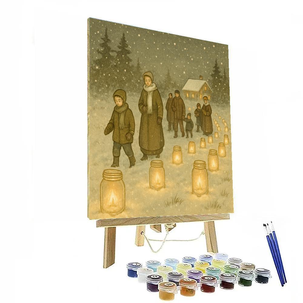 Midwinter Orchard Candle Walk paint by number