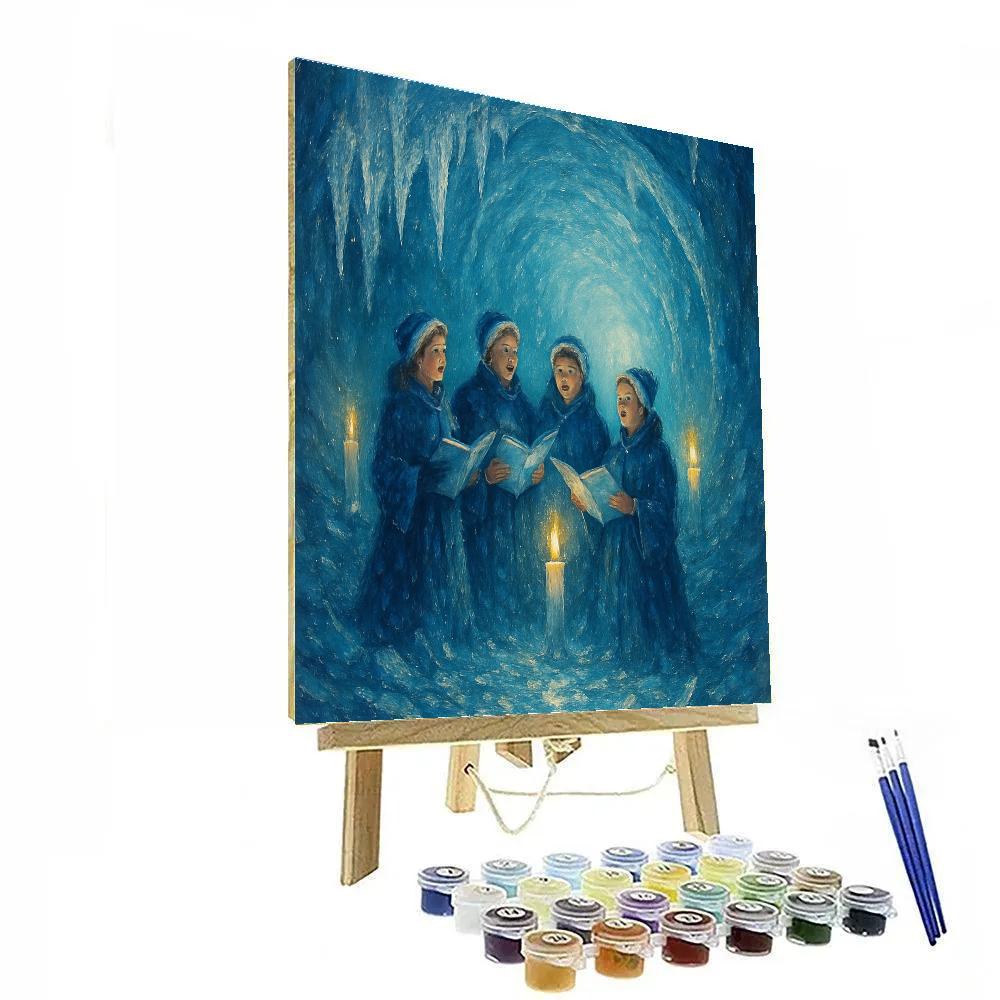 Icicle Bluebell Cave Carols Paint by numbers art