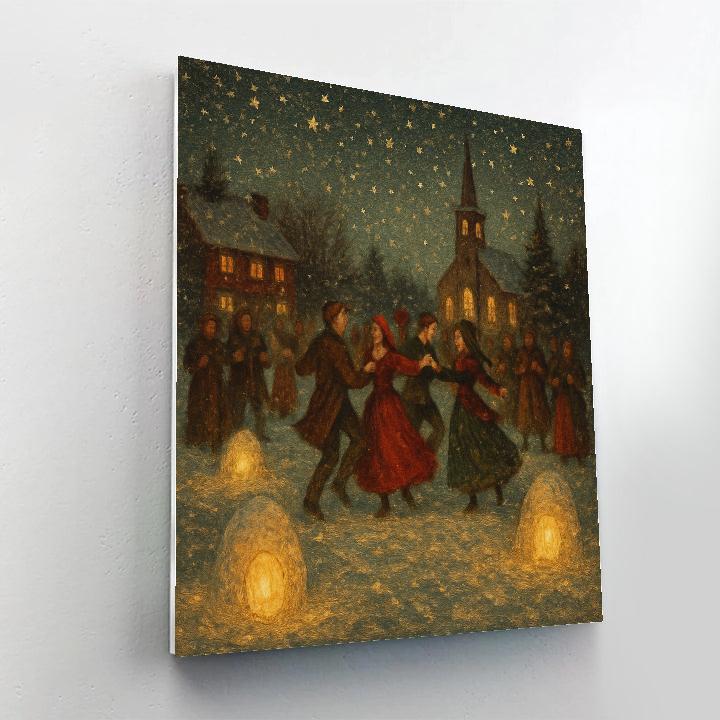 Village Green Snow Lantern Ball paint by color