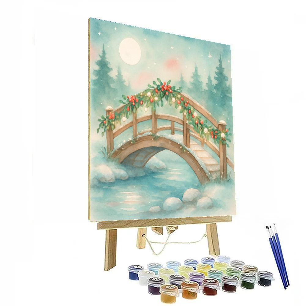 Mistletoe Bridge Over Brook Paint by numbers art