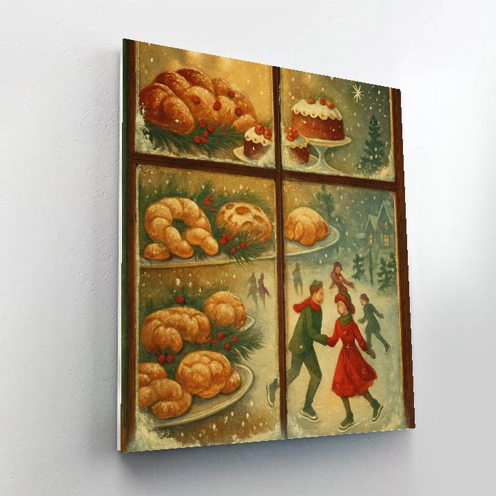 Starry Bakery Window Skaters paint by number