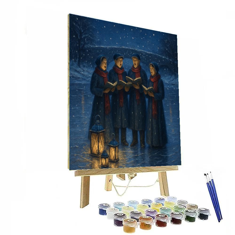 Midnight Carol On The Frozen River Number painting