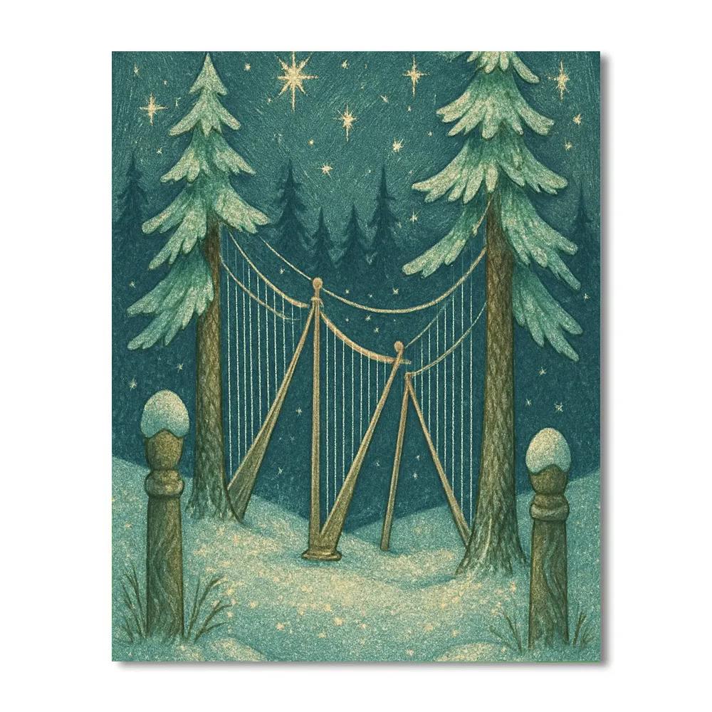 Snow Crowned Wind Harps painting number kit