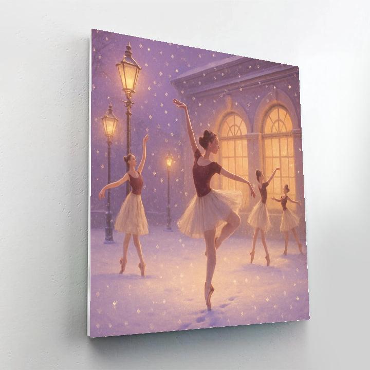 Snowy Courtyard Nutcracker Rehearsal Paint by numbers kits