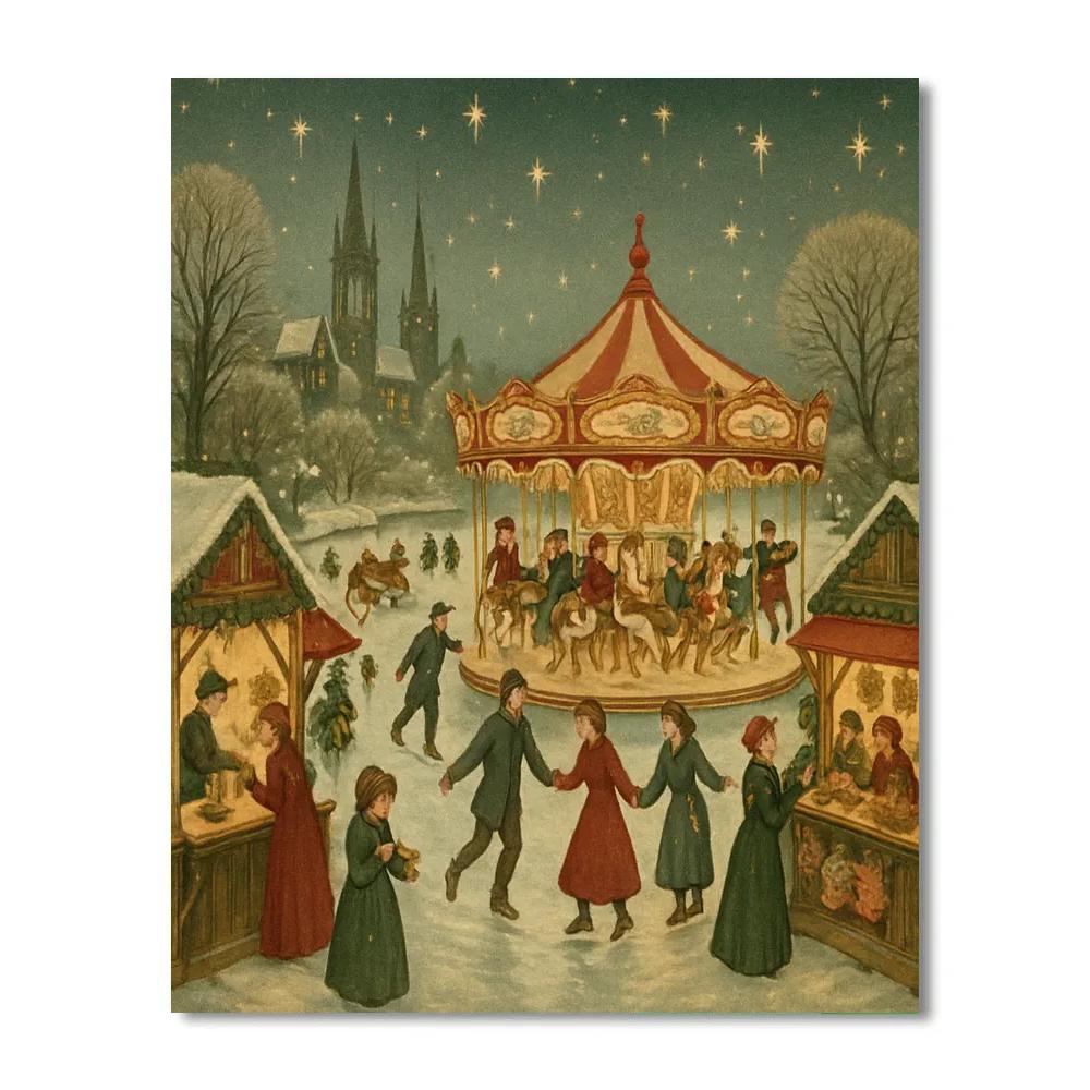 Frost Fair River Carousel paint by color