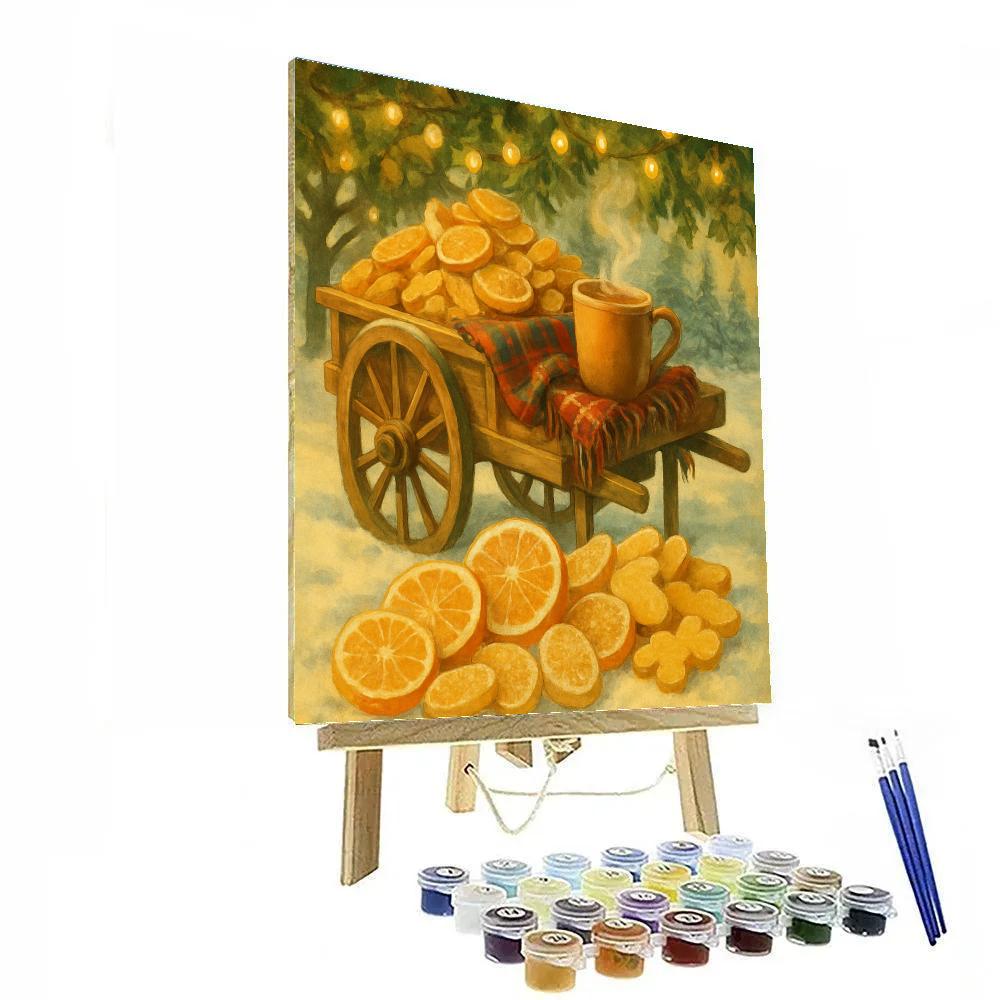 Frosted Ginger Orchard Cart Number painting