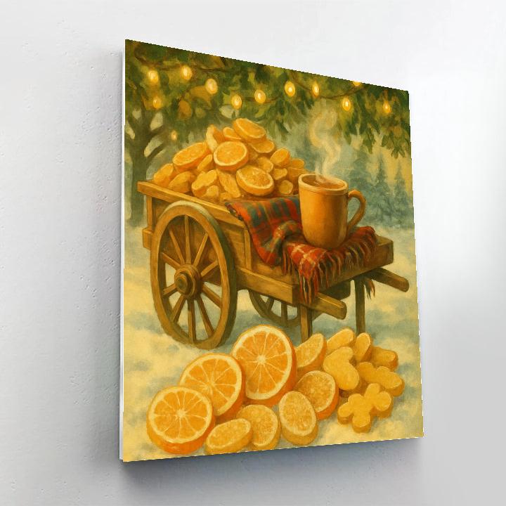 Frosted Ginger Orchard Cart Number painting