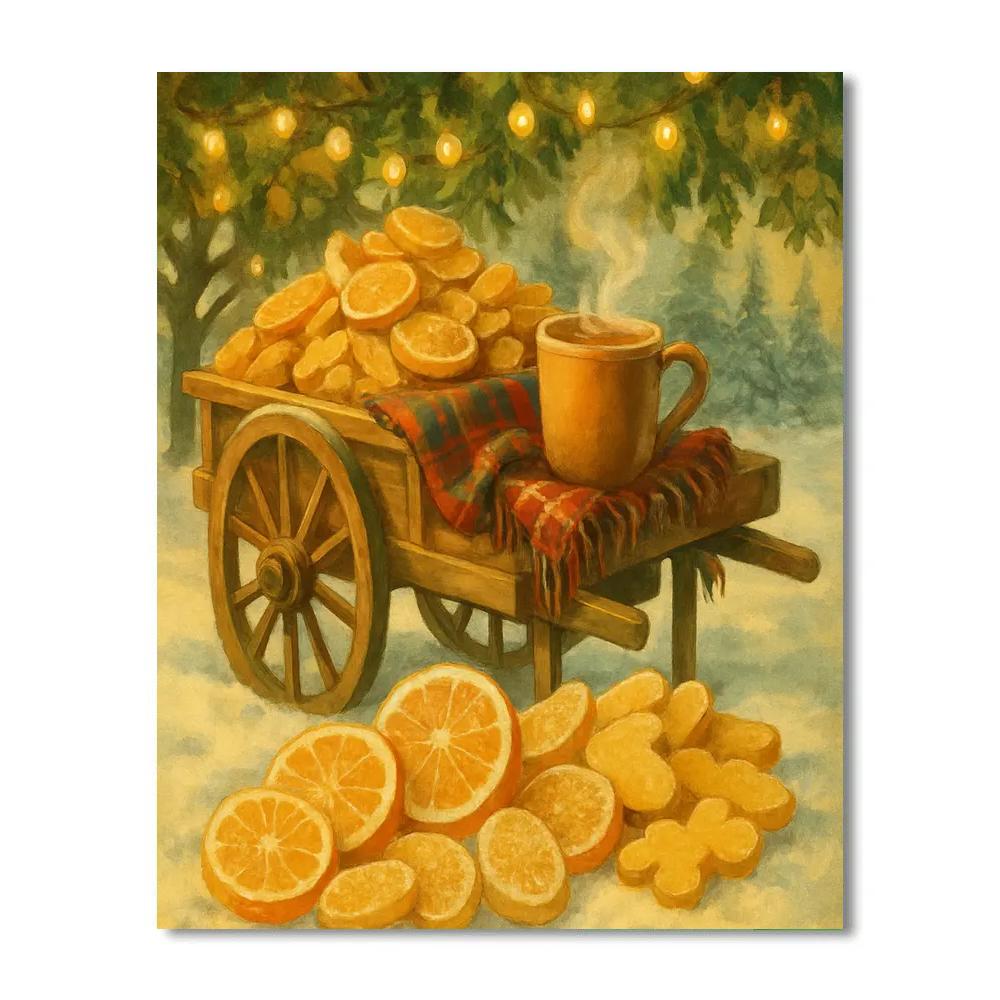 Frosted Ginger Orchard Cart Number painting
