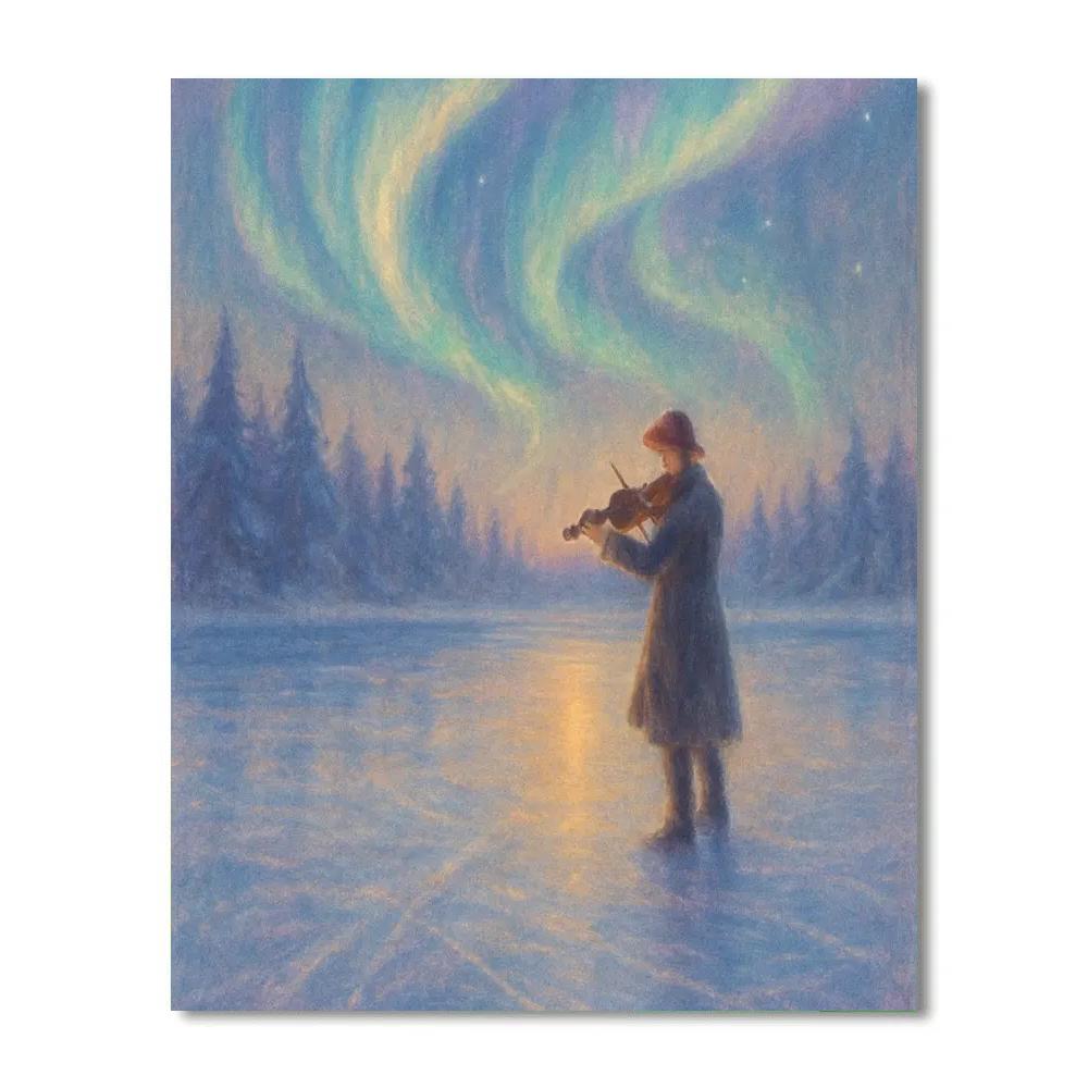 Aurora Violin On The Lake DIY paint by numbers