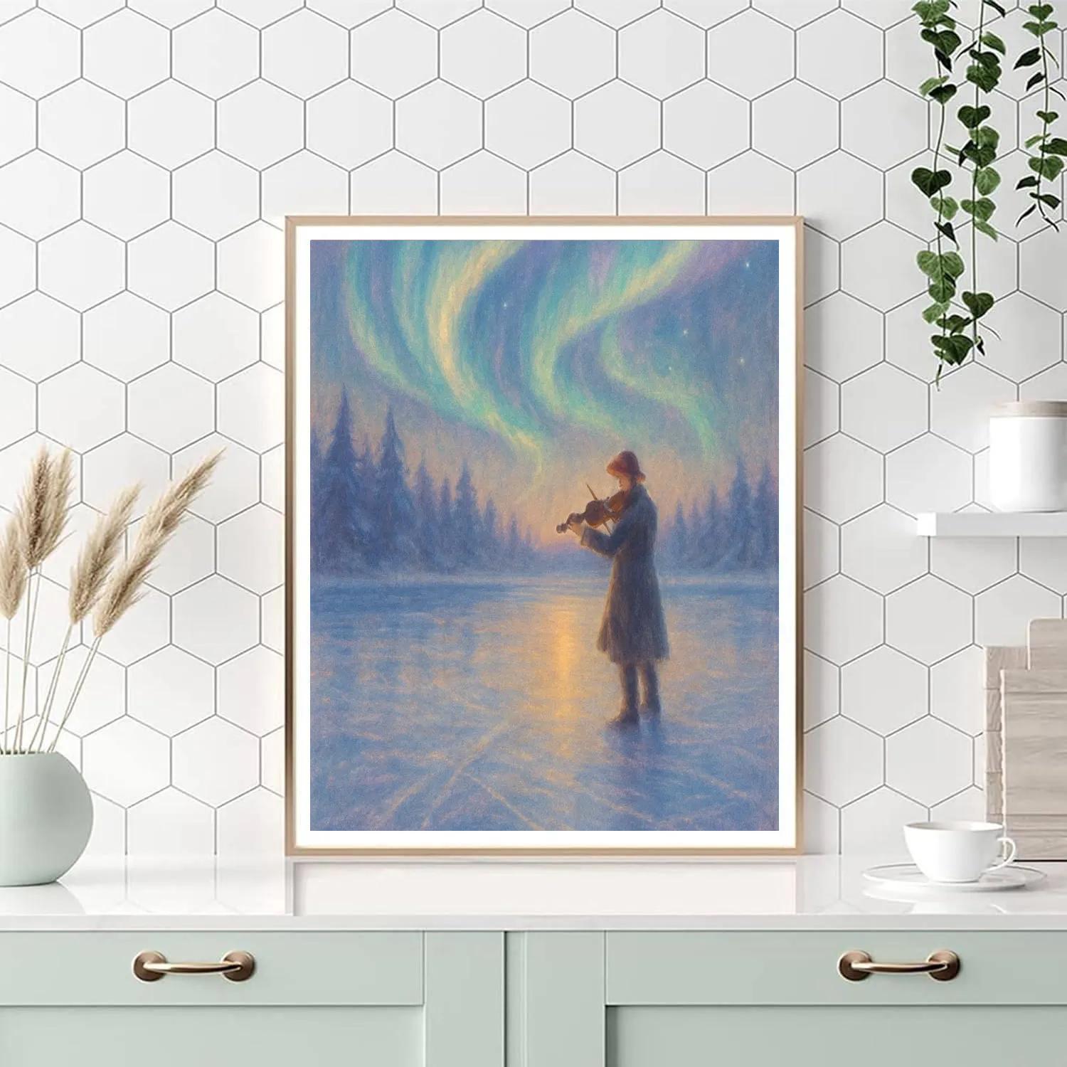 Aurora Violin On The Lake DIY paint by numbers