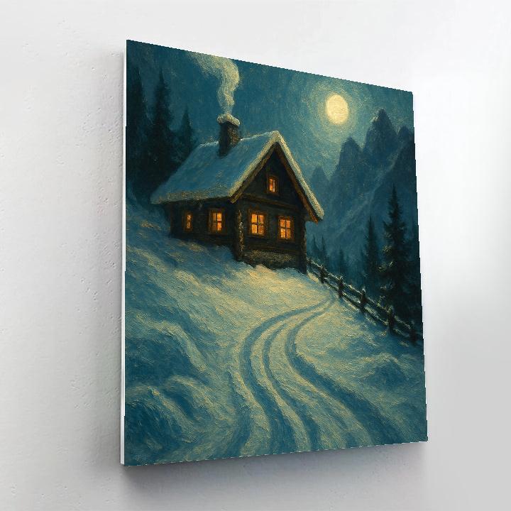 Sleigh Tracks To The Cliff Chalet Numbered painting kits