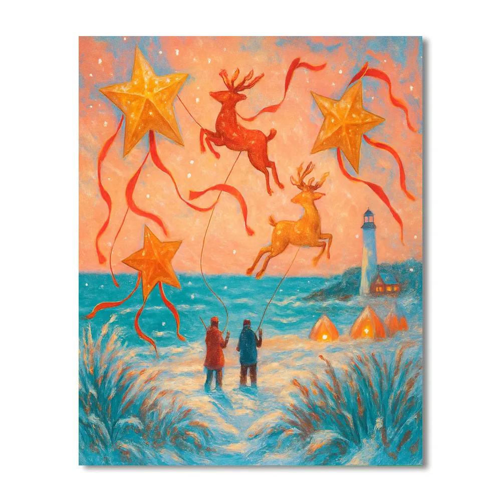 Polar Kite Festival On The Dunes DIY paint by numbers