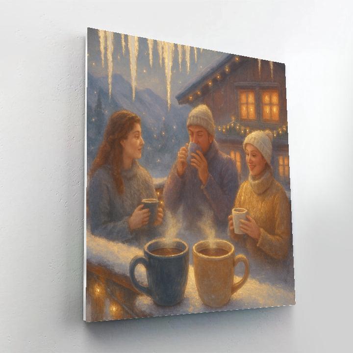 Icicle Chalet Hot Cocoa Soiree Numbered painting kits