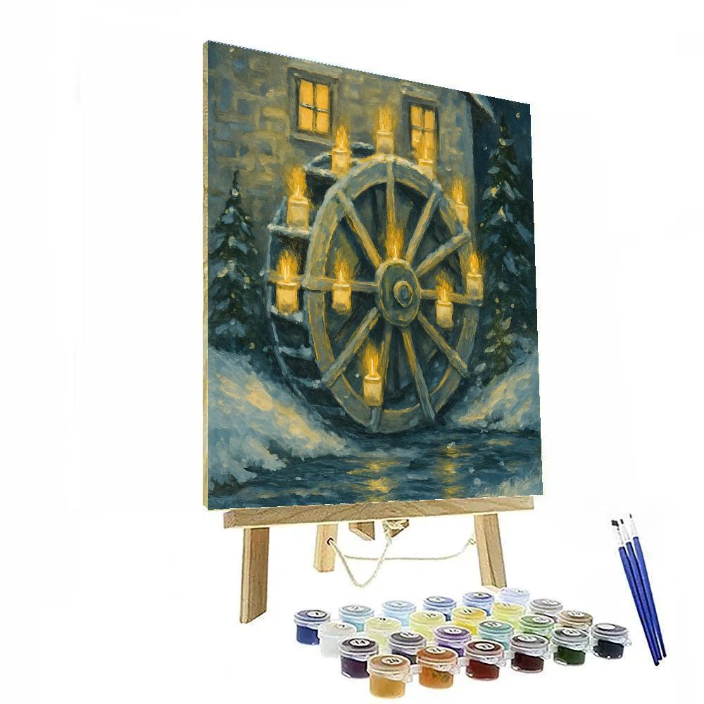 Frozen Waterwheel Candle Shine paint by color
