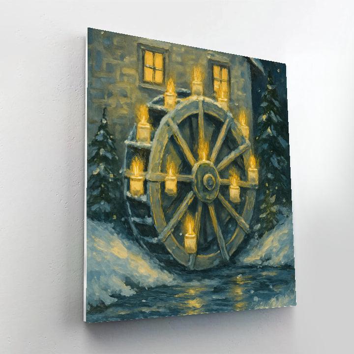 Frozen Waterwheel Candle Shine paint by color