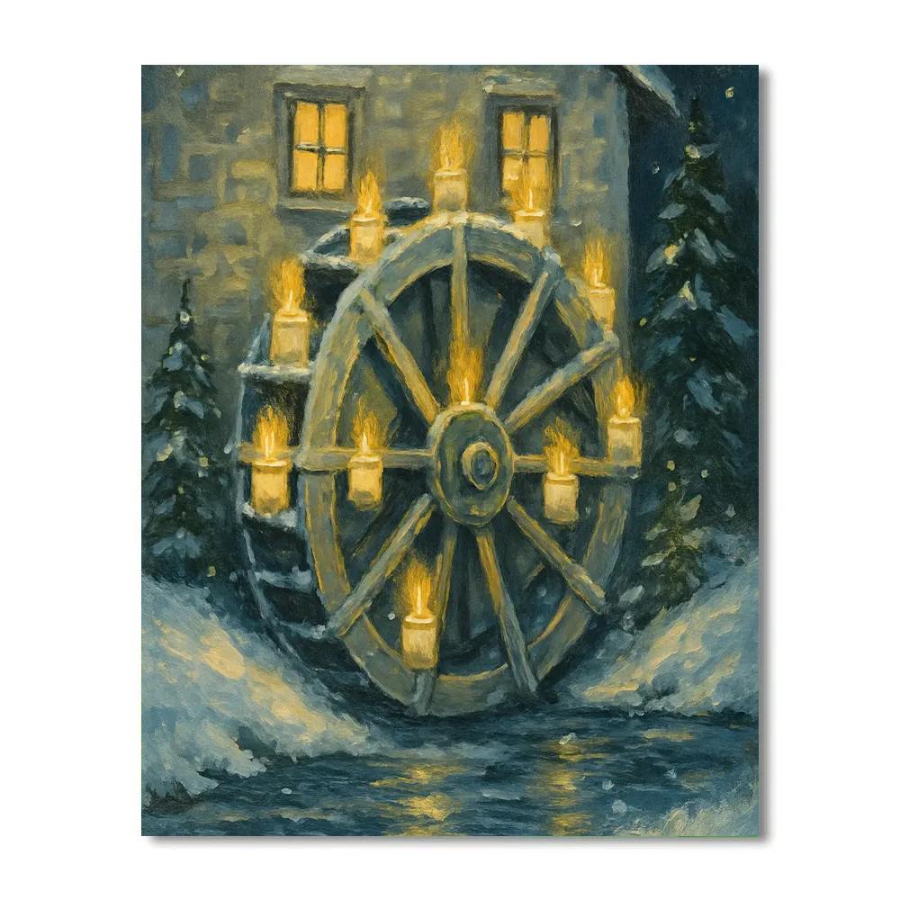Frozen Waterwheel Candle Shine paint by color