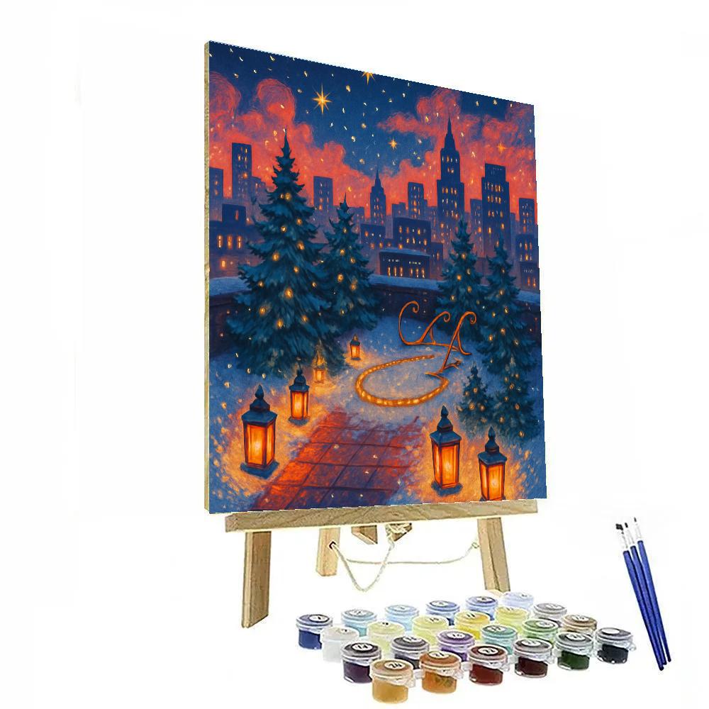 Rooftop Pine Garden Sleighpad painting number kit