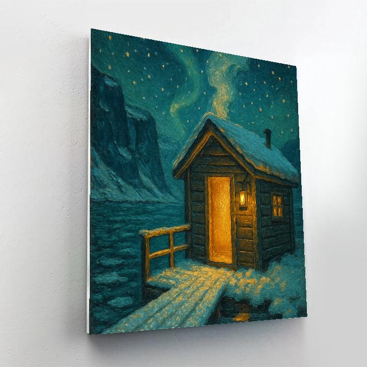 Frozen Fjord Sauna Glow Numbered painting kits