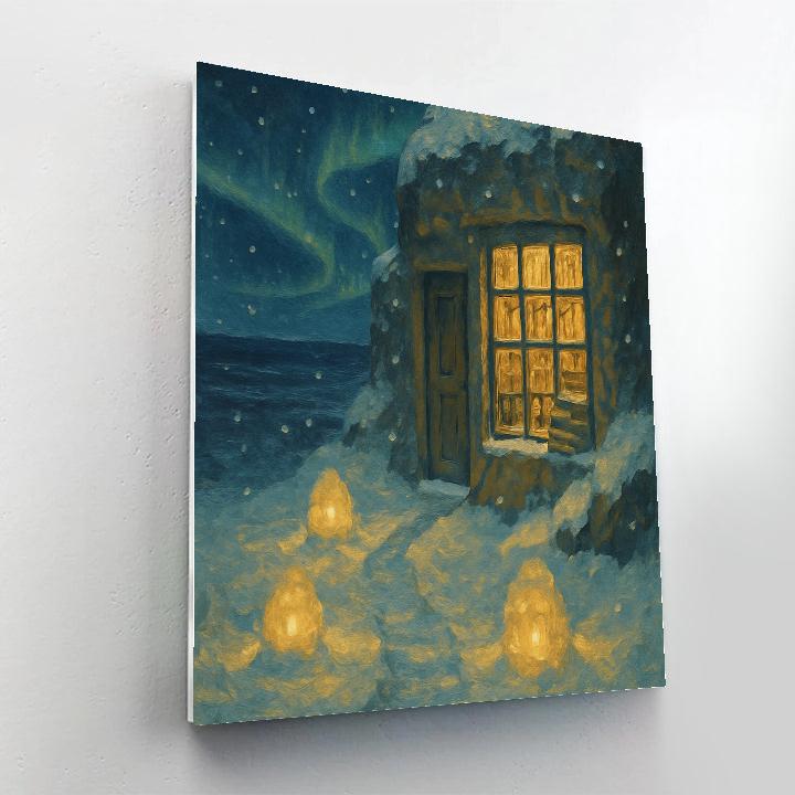 Snow Lantern Cliff Library paint by color