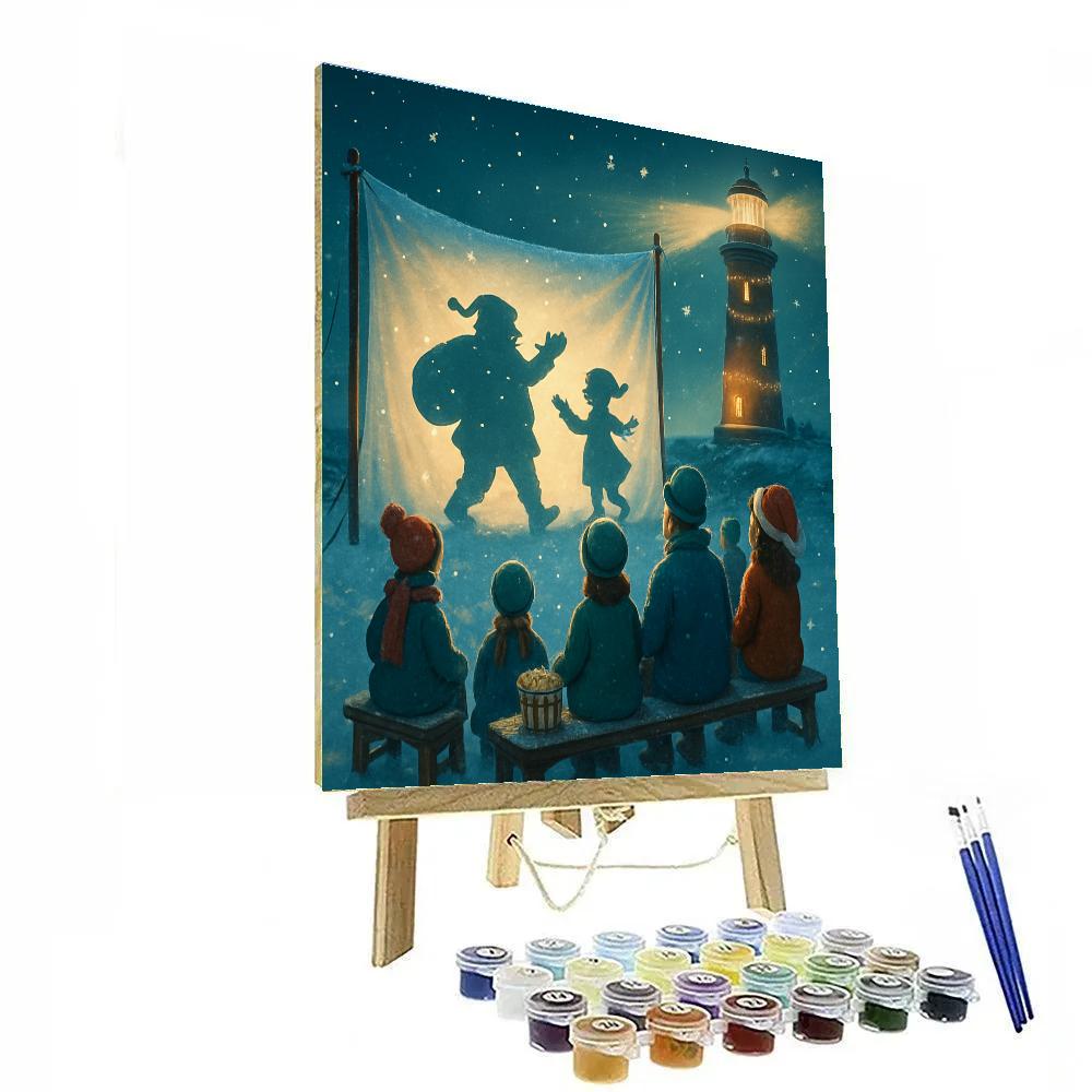 Winter Lighthouse Snow Theater paint by number