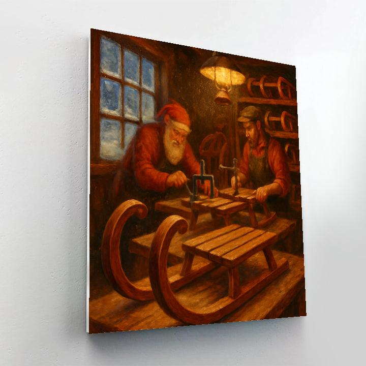 Starlit Walnut Sled Forge paint by numbers