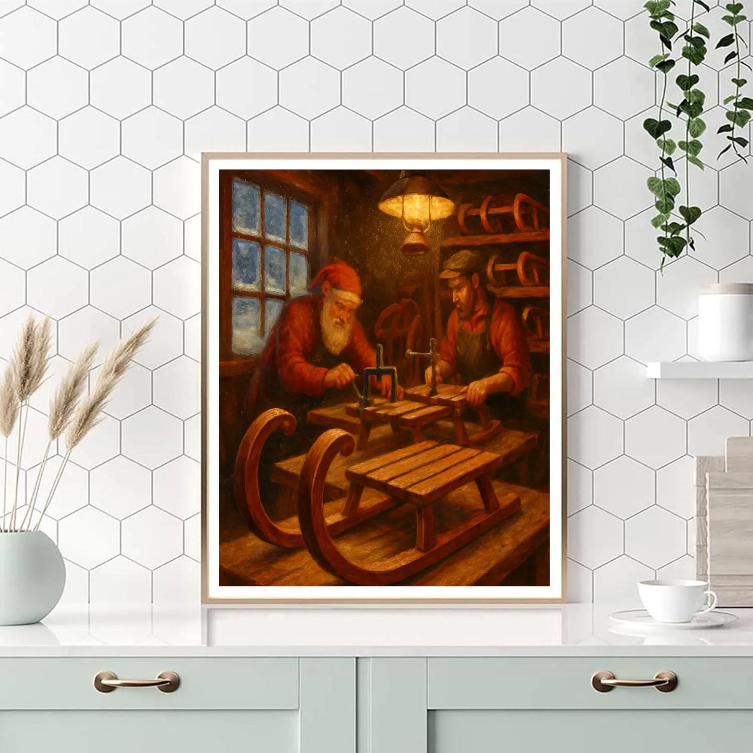 Starlit Walnut Sled Forge paint by numbers