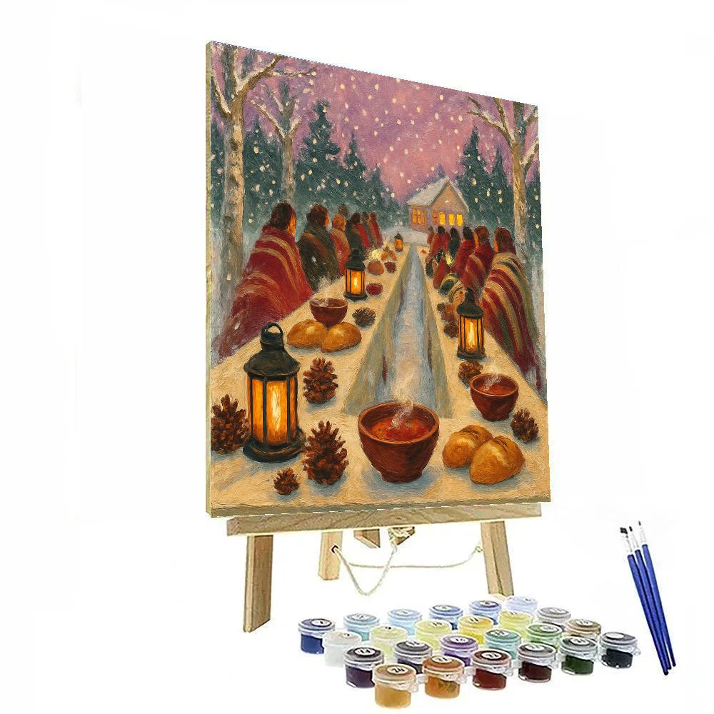 Frozen Orchard Lantern Feast Paint by numbers kits