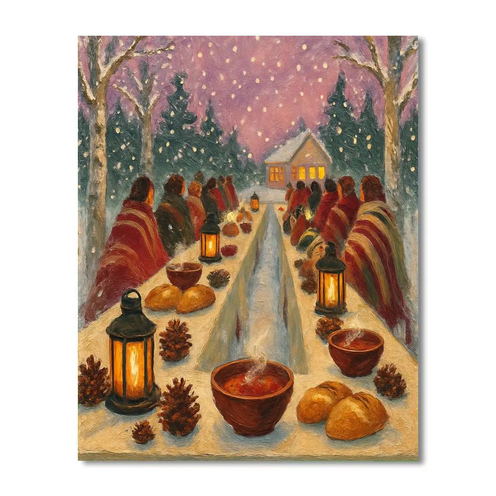 Frozen Orchard Lantern Feast Paint by numbers kits