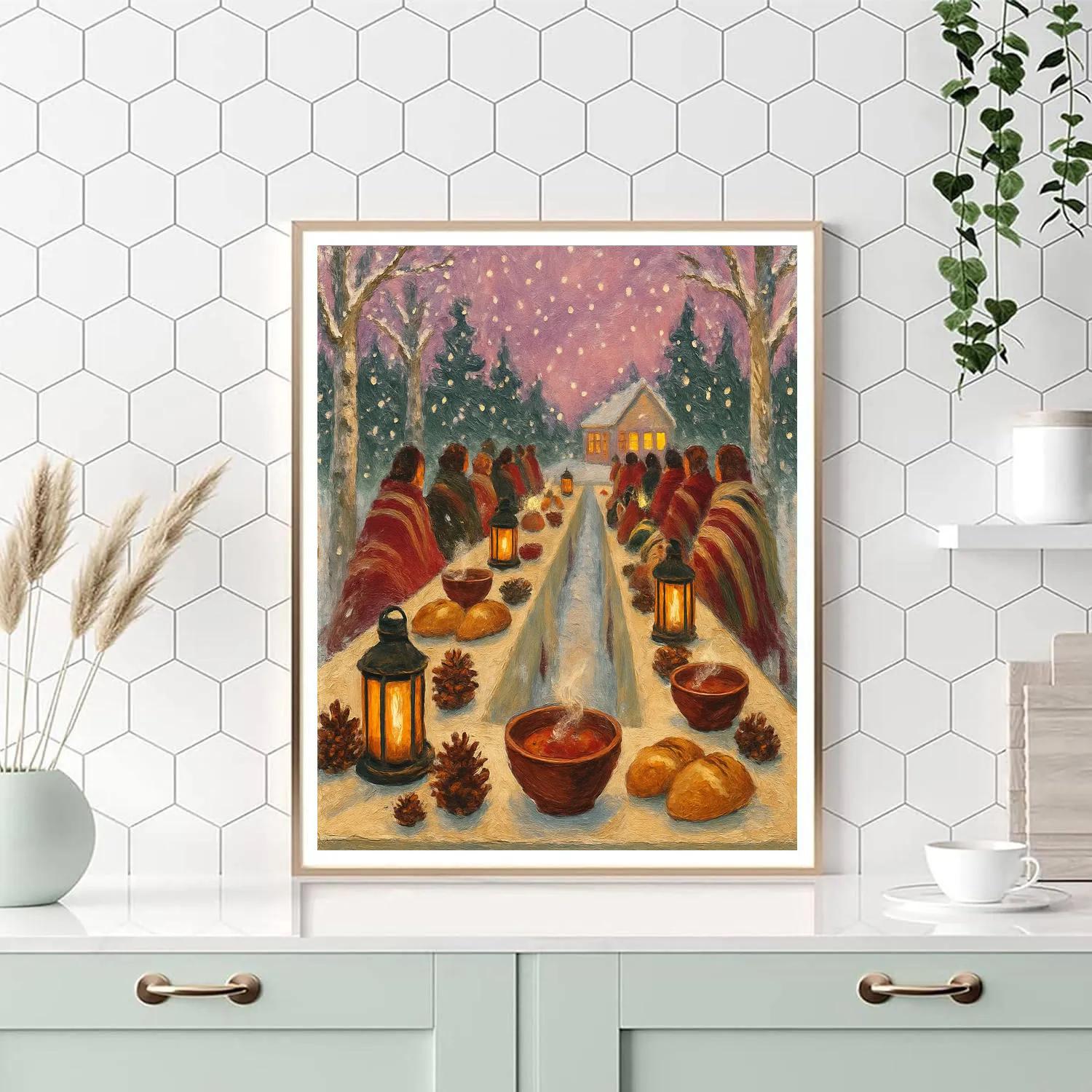 Frozen Orchard Lantern Feast Paint by numbers kits